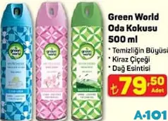 GREEN WORLD ODA KOKUSU 500 ML fiyat ve kampanya bilgisi